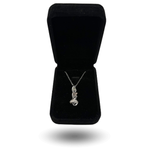 Pendentif argenté – composition avec moldavite et Aletai